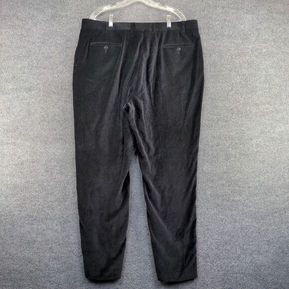 Sean John Men's Dress Pants Size 40x32 Black Flat Front Slash Pocket Cotton - Picture 4 of 10